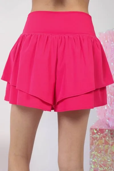 VERY J V-Shaped High Waist Layered Active Shorts sold by The Barefoot Brunette Boutique product image thumbnail 2