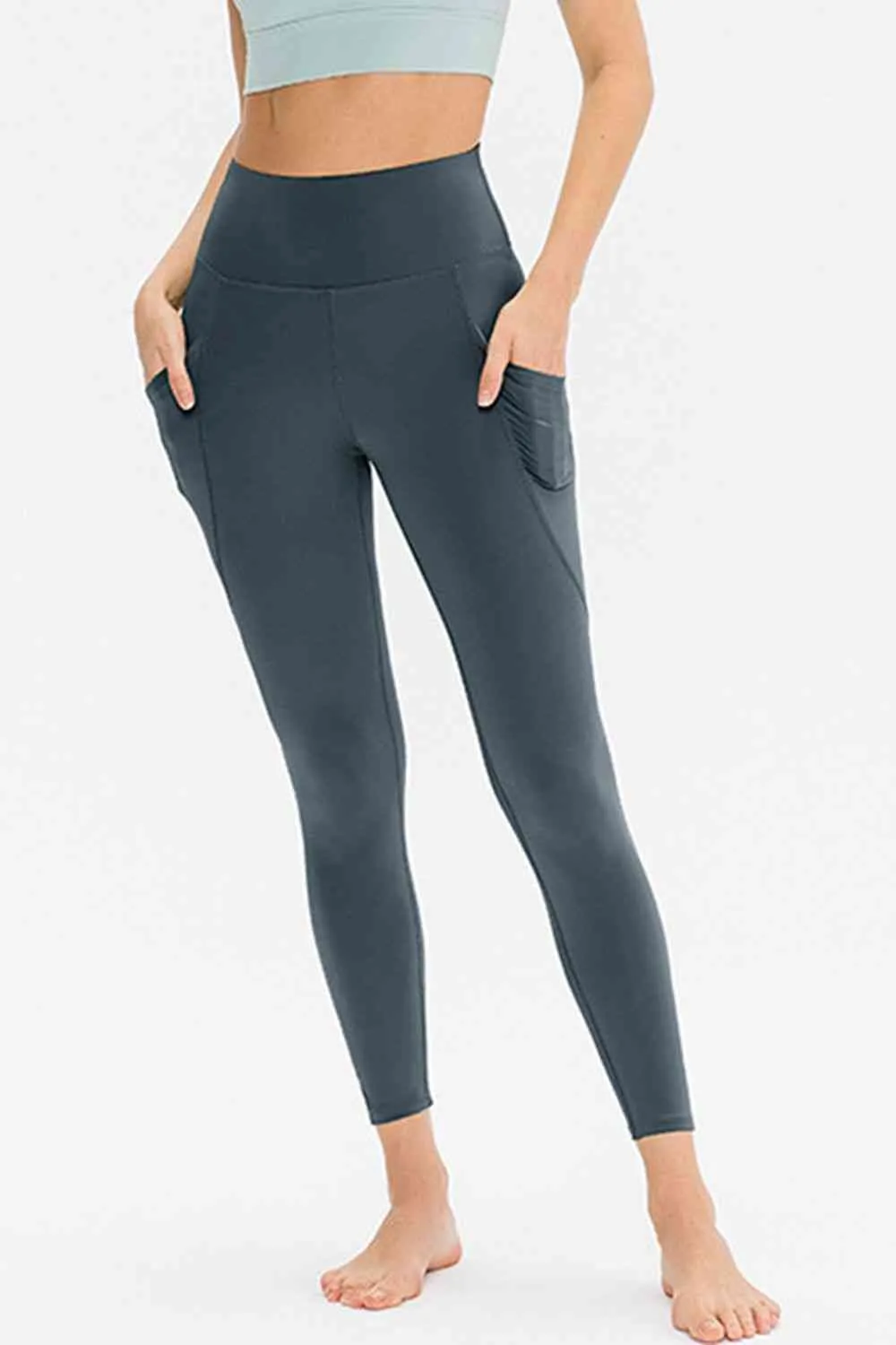 Slim Fit Long Active Leggings with Pockets sold by The Barefoot Brunette Boutique product image thumbnail 4