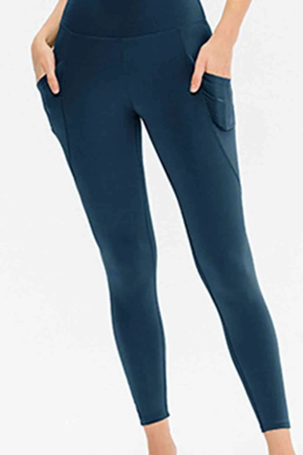 Slim Fit Long Active Leggings with Pockets sold by The Barefoot Brunette Boutique product image thumbnail 3