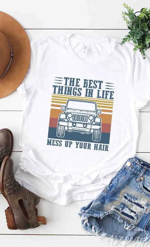 Jeep life messy hair graphic tee sold by The Barefoot Brunette Boutique product image thumbnail 3