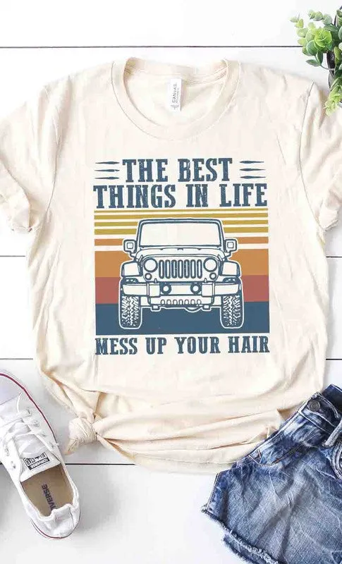 Jeep life messy hair graphic tee sold by The Barefoot Brunette Boutique product image thumbnail 2