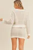 MABLE Plaid Button Down Sweater Cardigan and Mini Skirt Set sold by The Barefoot Brunette Boutique