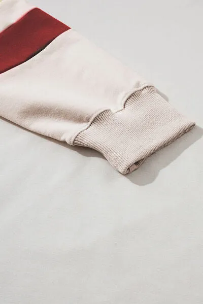 Striped Round Neck Sweatshirt and Drawstring Joggers Set sold by The Barefoot Brunette Boutique product image thumbnail 4