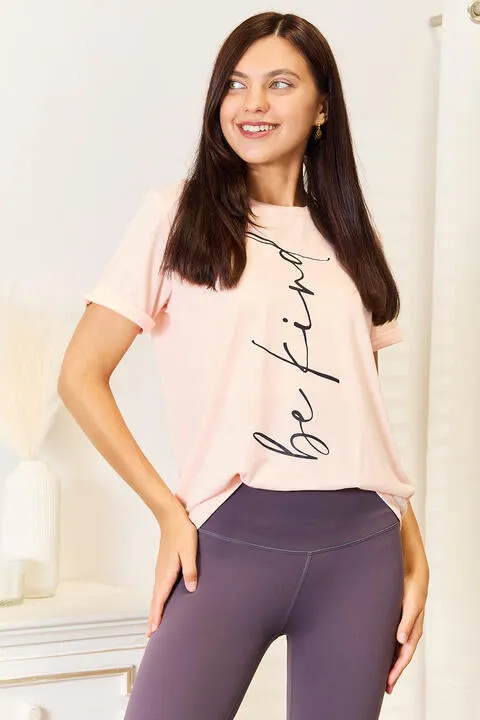 Simply Love BE KIND Graphic Round Neck T-Shirt sold by The Barefoot Brunette Boutique product image thumbnail 4