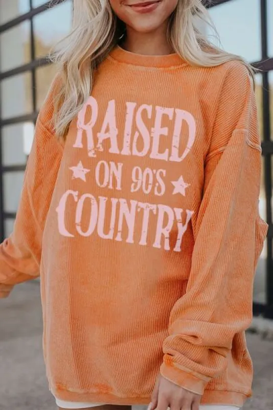 Letter Graphic Round Neck Long Sleeve Sweatshirt sold by The Barefoot Brunette Boutique