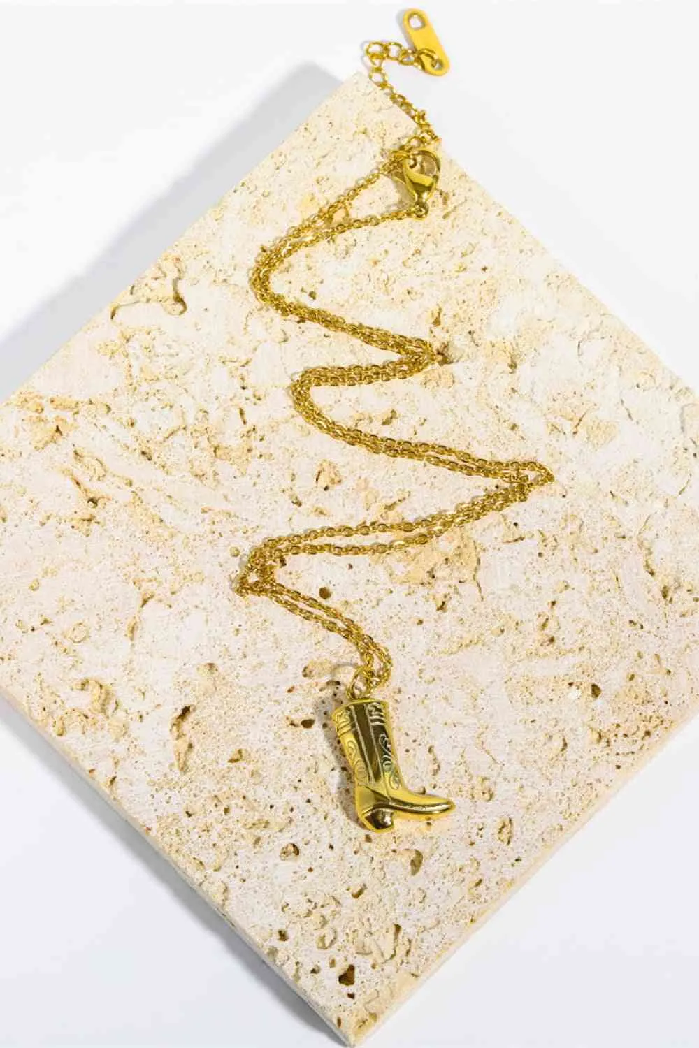 Cowboy Boot Pendant Stainless Steel Necklace sold by The Barefoot Brunette Boutique product image thumbnail 3