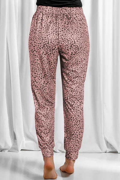 Full Size Leopard Drawstring Pocketed Pants sold by The Barefoot Brunette Boutique product image thumbnail 2