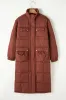 Pocketed Bubble Texture Long Sleeve Longline Winter Coat sold by The Barefoot Brunette Boutique