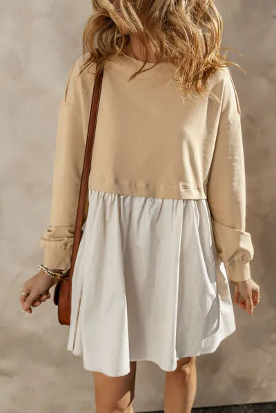 Round Neck Long Sleeve Mini Dress sold by The Barefoot Brunette Boutique product image thumbnail 5