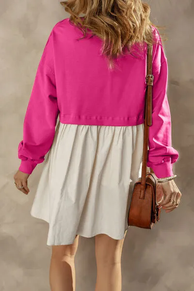 Round Neck Long Sleeve Mini Dress sold by The Barefoot Brunette Boutique product image thumbnail 3