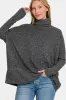 Zenana Full Size Brushed Melange Hacci Turtleneck Sweater sold by The Barefoot Brunette Boutique