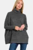 Zenana Full Size Brushed Melange Hacci Turtleneck Sweater sold by The Barefoot Brunette Boutique