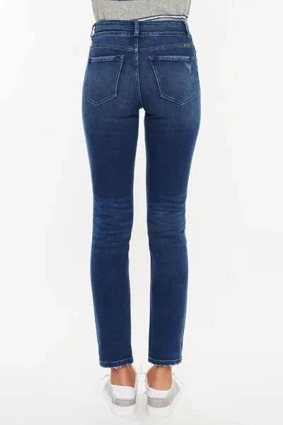 Kancan High Rise Slim Straight Jeans sold by The Barefoot Brunette Boutique product image thumbnail 5