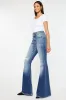 Kancan High Rise Wide Waistband Flare Jeans sold by The Barefoot Brunette Boutique
