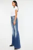 Kancan High Rise Wide Waistband Flare Jeans sold by The Barefoot Brunette Boutique
