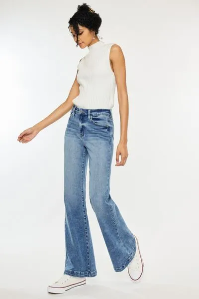 Kancan High Rise Wide Leg Jeans sold by The Barefoot Brunette Boutique product image thumbnail 5