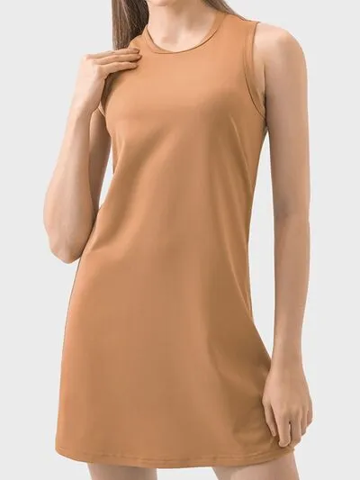 Millennia Round Neck Sleeveless Active Dress sold by The Barefoot Brunette Boutique