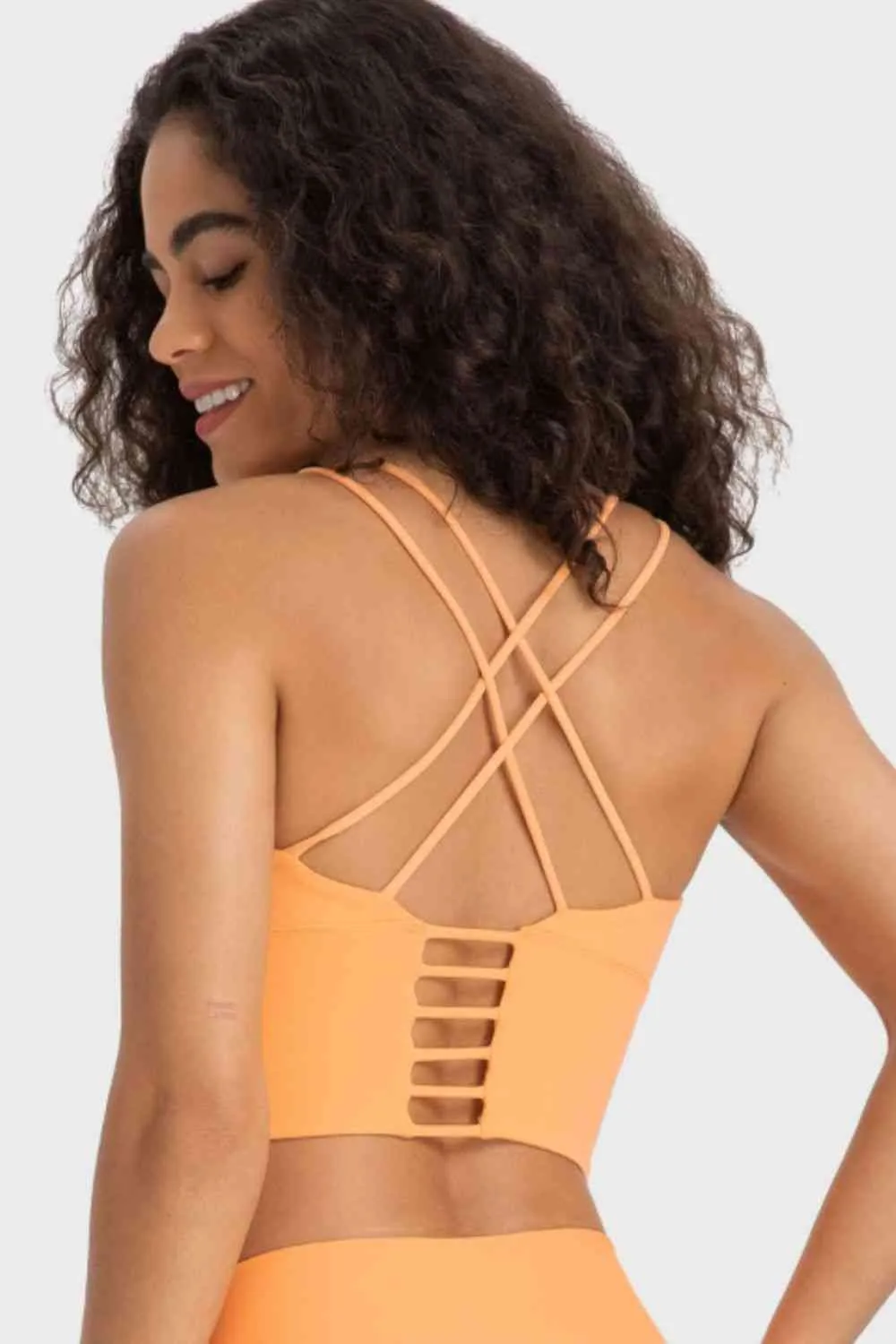 Millennia Crisscross Back Ladder Detail Sports Bra sold by The Barefoot Brunette Boutique product image thumbnail 2