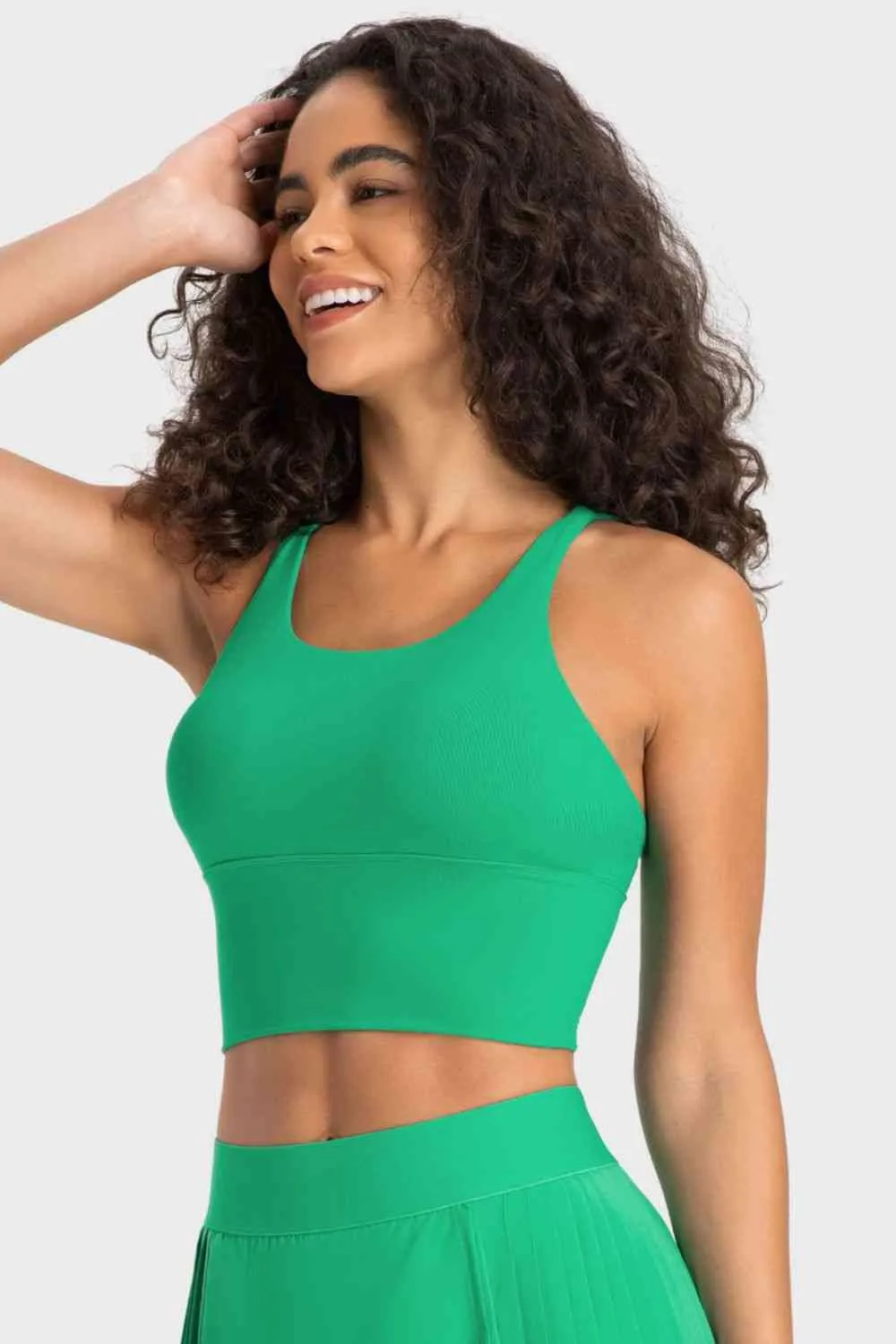 Millennia Crisscross Back Ladder Detail Sports Bra sold by The Barefoot Brunette Boutique product image thumbnail 5
