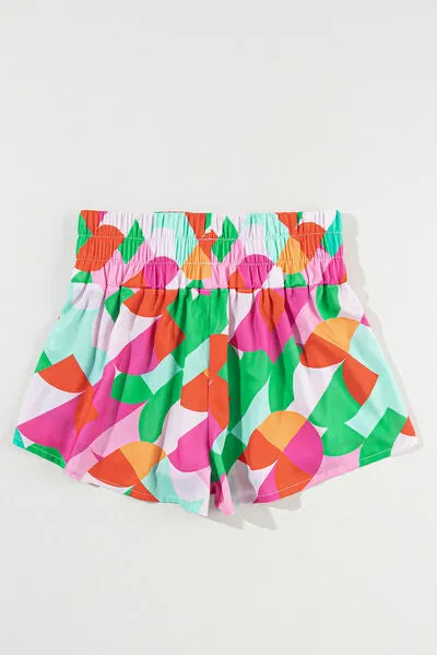 Smocked Contrast Print High Waist Skort sold by The Barefoot Brunette Boutique product image thumbnail 3