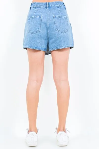 American Bazi Cargo Pocket Denim Skort sold by The Barefoot Brunette Boutique product image thumbnail 2