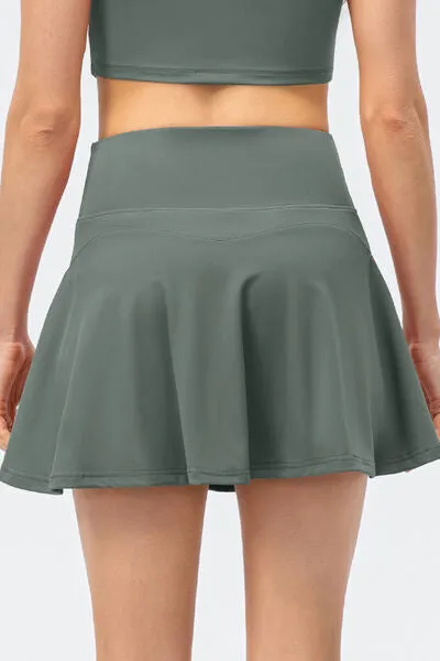 High Waist Wide Waistband Active Skirt sold by The Barefoot Brunette Boutique product image thumbnail 3