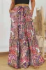 Floral Frill Trim Tiered Maxi Skirt sold by The Barefoot Brunette Boutique