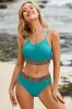 Leopard Trim Scoop Neck Bikini Set sold by The Barefoot Brunette Boutique