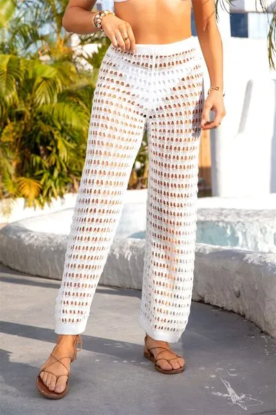 Angel Wings Openwork Mid-Rise Waist Swim Pants sold by The Barefoot Brunette Boutique