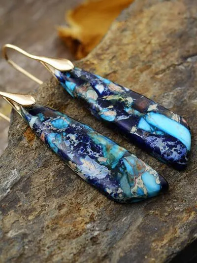Geometrical Shape Dangle Earrings sold by The Barefoot Brunette Boutique product image thumbnail 2