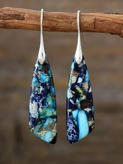 Geometrical Shape Dangle Earrings sold by The Barefoot Brunette Boutique product image thumbnail 3