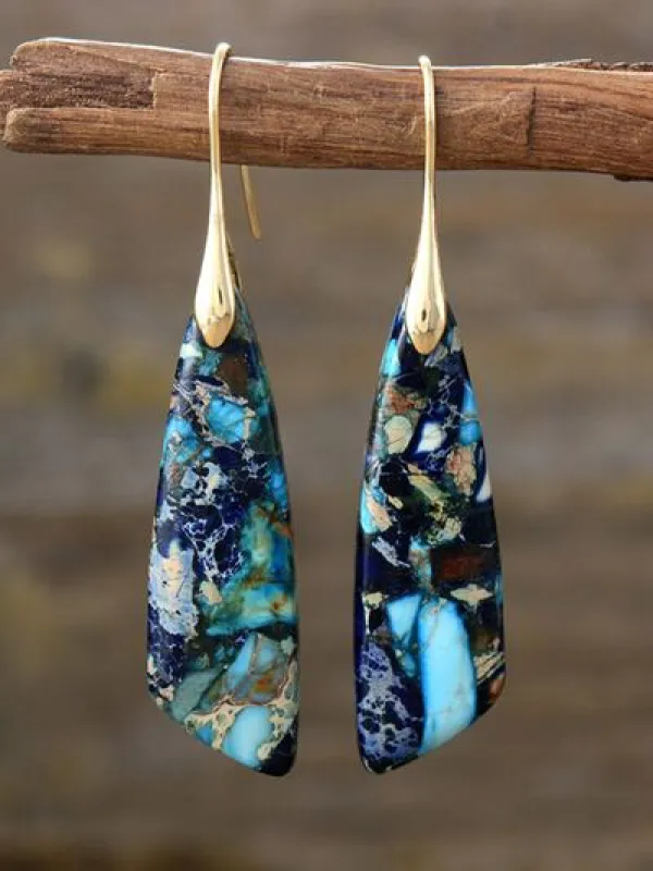 Geometrical Shape Dangle Earrings made by The Barefoot Brunette Boutique