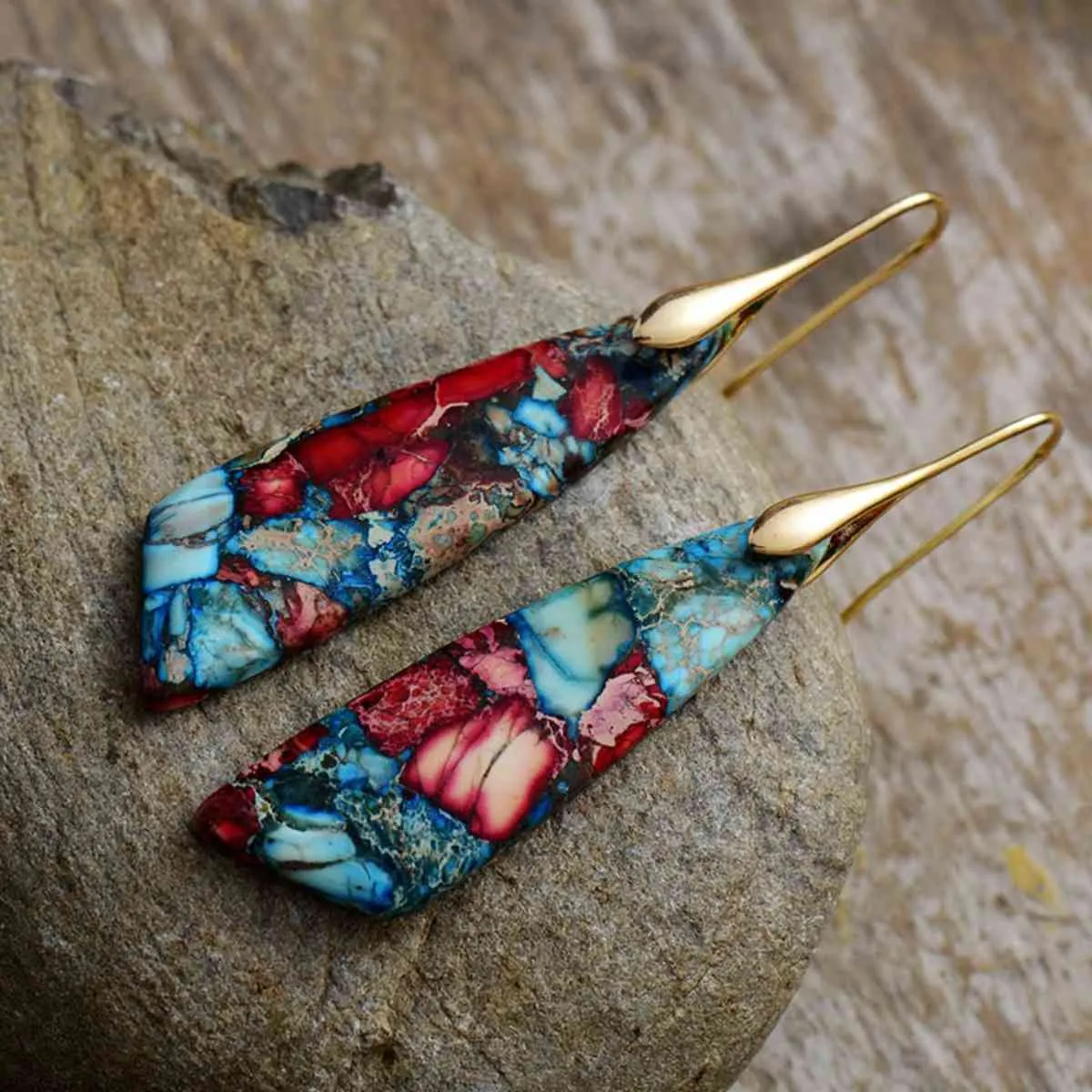 Geometrical Shape Dangle Earrings sold by The Barefoot Brunette Boutique product image thumbnail 3