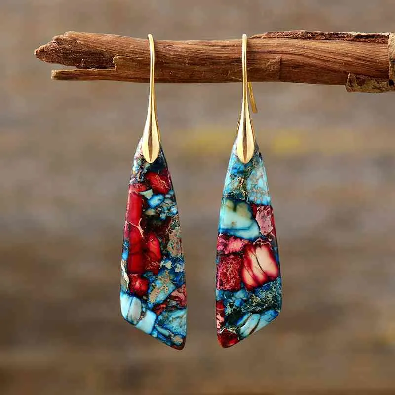 Geometrical Shape Dangle Earrings sold by The Barefoot Brunette Boutique