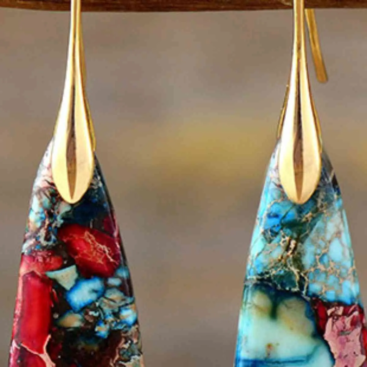 Geometrical Shape Dangle Earrings sold by The Barefoot Brunette Boutique product image thumbnail 2