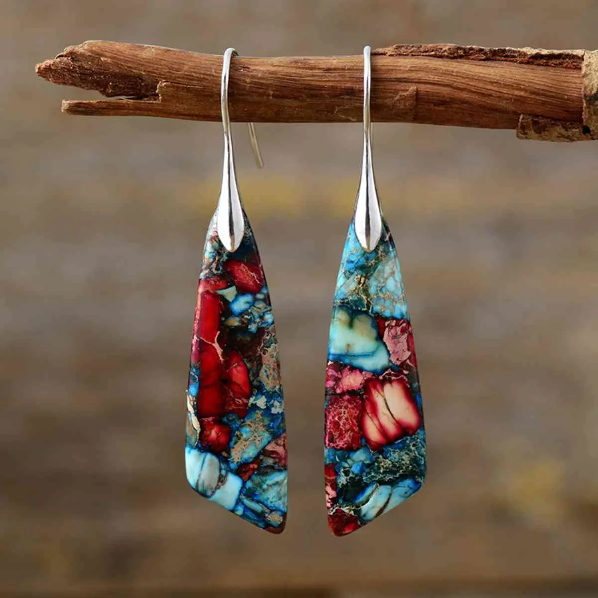Geometrical Shape Dangle Earrings sold by The Barefoot Brunette Boutique product image thumbnail 4