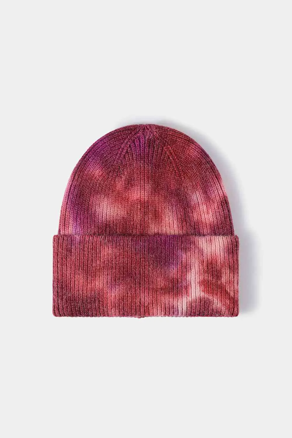 Tie-Dye Cuffed Rib-Knit Beanie Hat sold by The Barefoot Brunette Boutique product image thumbnail 5
