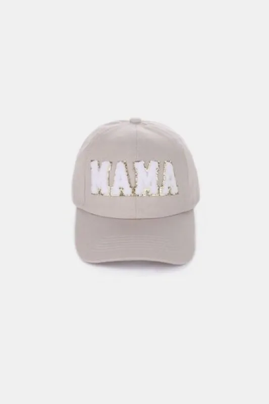 MAMA Chenille Patch Baseball Cap sold by The Barefoot Brunette Boutique