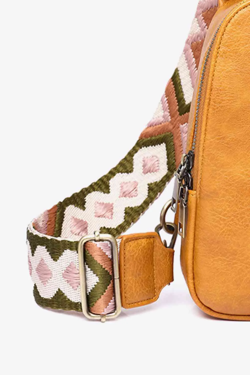 Random Pattern Adjustable Strap PU Leather Sling Bag sold by The Barefoot Brunette Boutique product image thumbnail 3