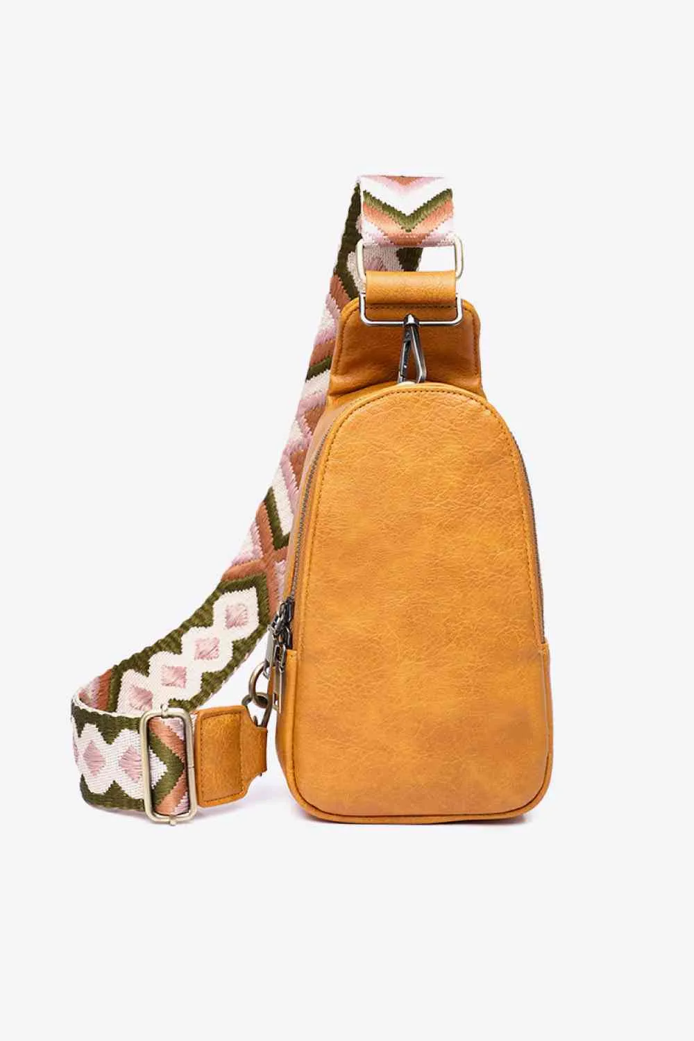 Random Pattern Adjustable Strap PU Leather Sling Bag sold by The Barefoot Brunette Boutique