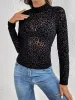 Leopard Mock Neck Long Sleeve Top sold by The Barefoot Brunette Boutique