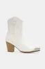 Beast Fashion Faux Leather Block Heel Boots with Side Zippers sold by The Barefoot Brunette Boutique