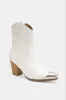 Beast Fashion Faux Leather Block Heel Boots with Side Zippers sold by The Barefoot Brunette Boutique