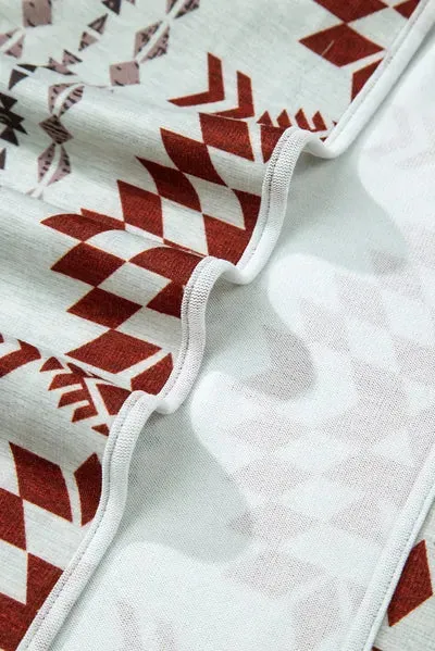 Geometric Open Front Long Sleeve Cover Up sold by The Barefoot Brunette Boutique product image thumbnail 5