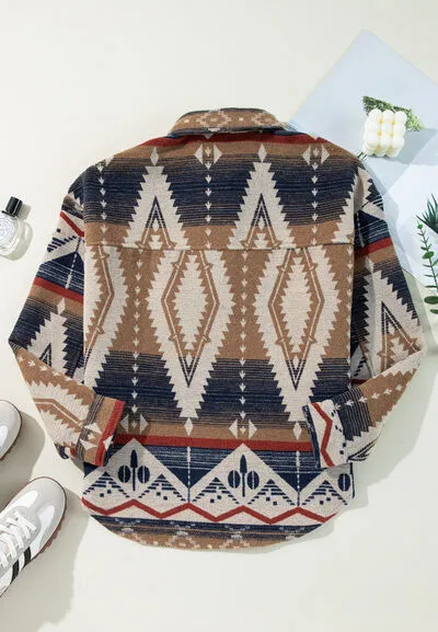 Geometric Half Button Long Sleeve Sweatshirt sold by The Barefoot Brunette Boutique product image thumbnail 5