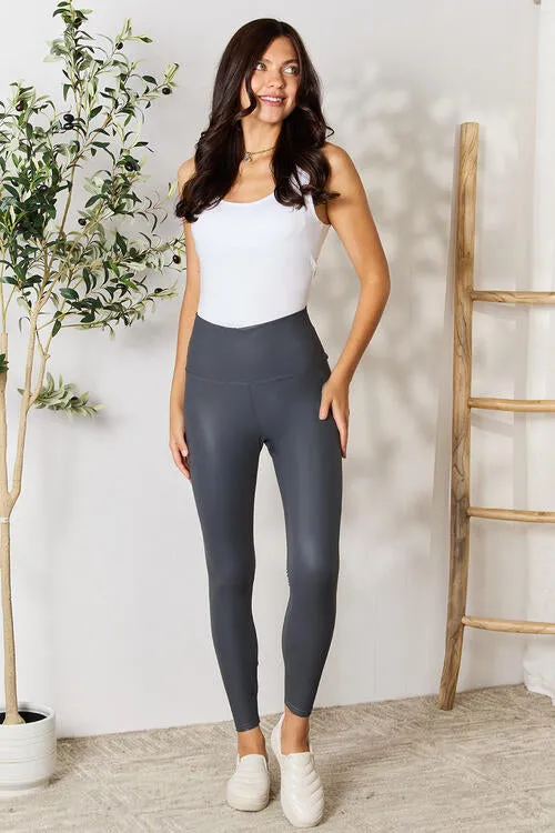LOVEIT Full Size Wide Waistband High Waist Leggings sold by The Barefoot Brunette Boutique product image thumbnail 4