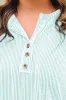 Plus Size Striped Notched Short Sleeve T-Shirt sold by The Barefoot Brunette Boutique