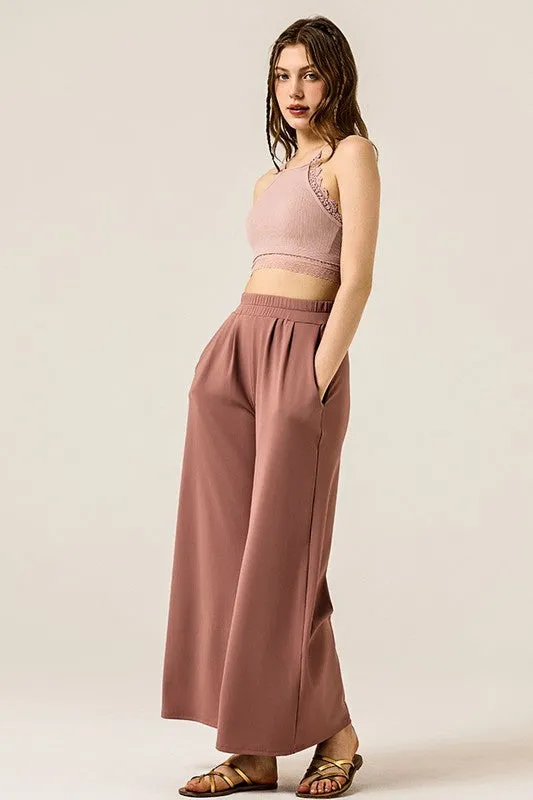 Stretch Yoga Knit Wide Leg Palazzo Pants sold by The Barefoot Brunette Boutique product image thumbnail 4