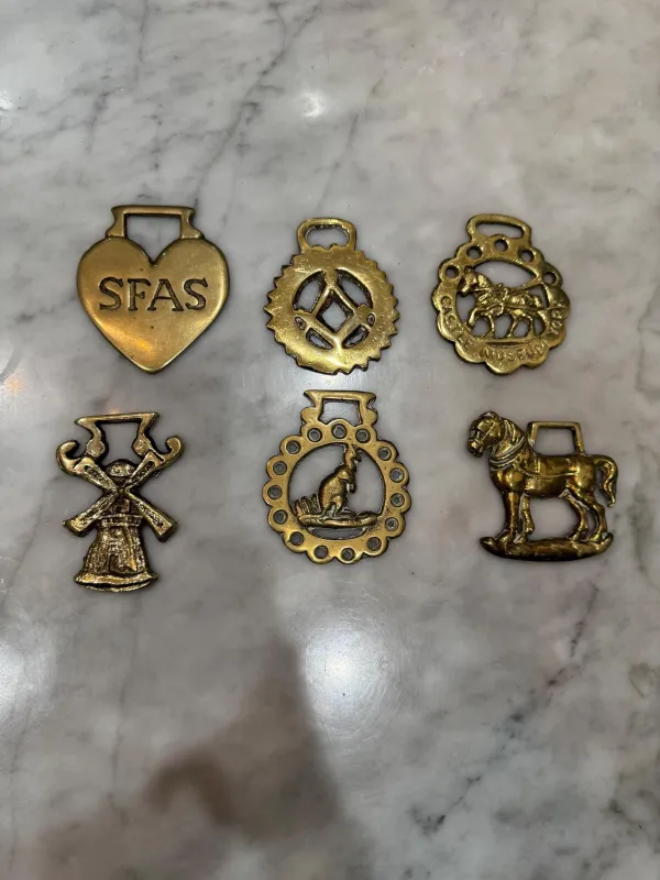 Horse Brass English Saddle Brass Medallions Vintage Horse Brass made in England sold by ThePopStyle