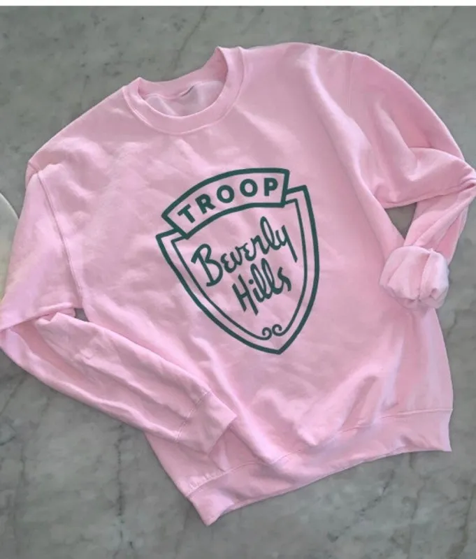 Troop Beverly Hills Pink Sweatshirt , Breast Cancer Awareness Shirt , We wear pink shirt sold by ThePopStyle
